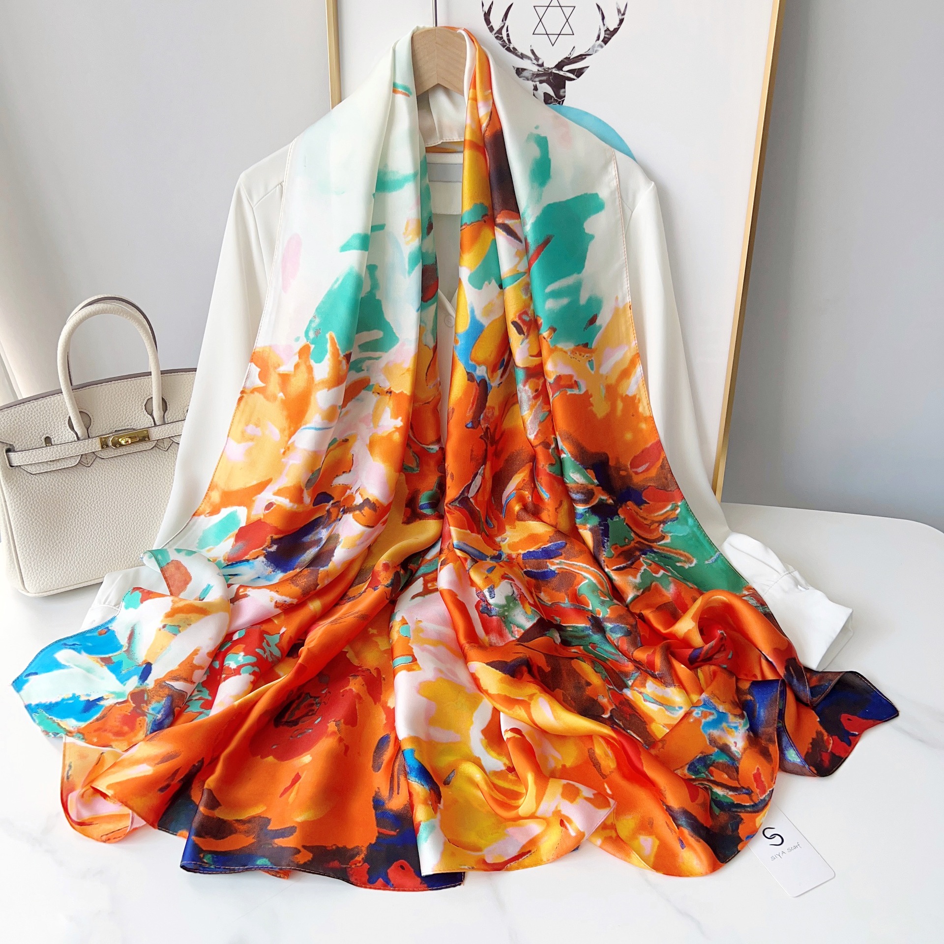 Bufanda delgada de verano bufanda protectora solar a prueba de sol fotografía de viaje playa bufanda al aire libre bufanda de playa de moda femenina Toalla de playa