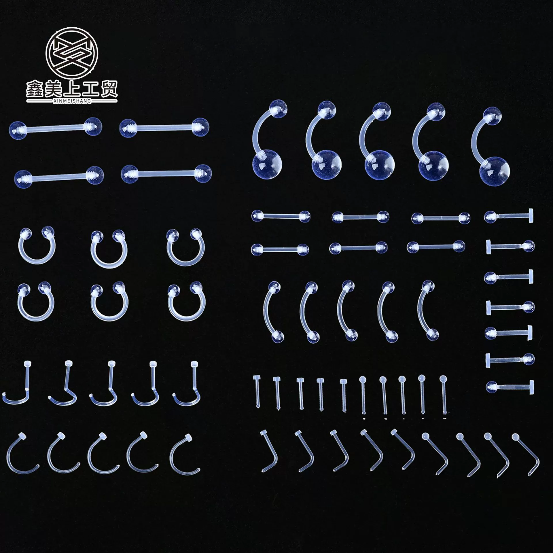 Простой прозрачный пирсинг ювелирные изделия с различными спецификациями