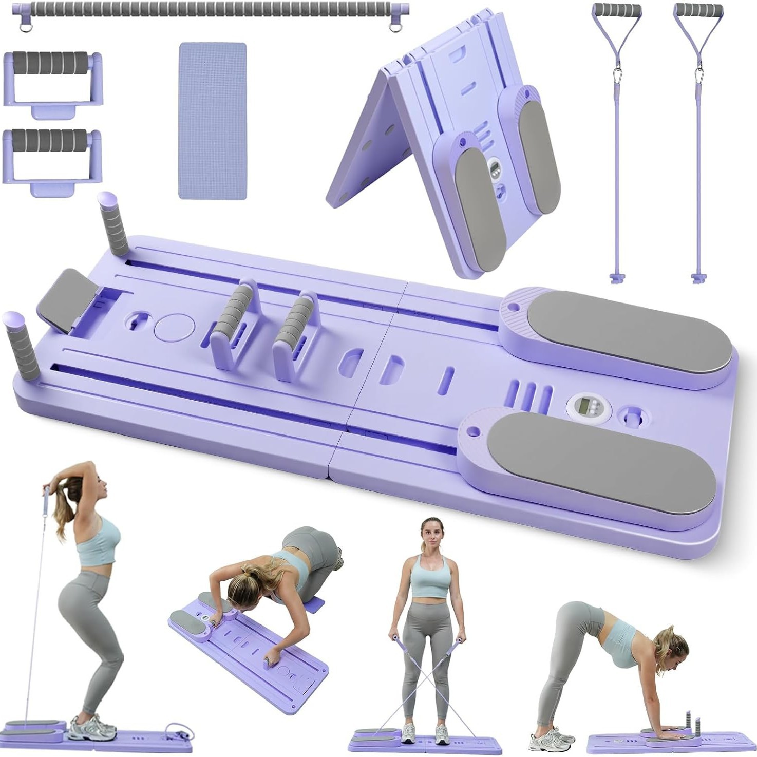 Multifuncional abdominal-building board 4 - in - 1 fitness board plegable Pilates abdominal-building board chest exercise board support