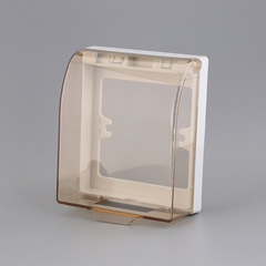 Type 86 engineering waterproof box white universal transparent switch socket white bathroom waterproof cover construction site splash-proof box