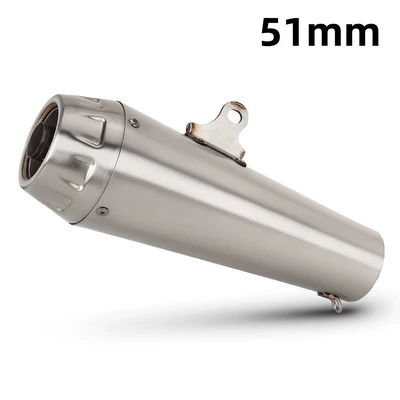 Motorcycle Accessories Modified Exhaust Pipe Italian Arrow Domestic Arrow Exhaust Back Pressure Exhaust Universal Tail Section (Motorcycle exhaust pipe) - stainless-steel-titanium-color-51mm-welded-lifting-lugs