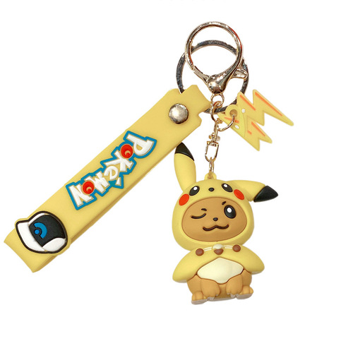 Pokémon key chain creative cartoon doll car key ring chain cute small gift pendant decoration