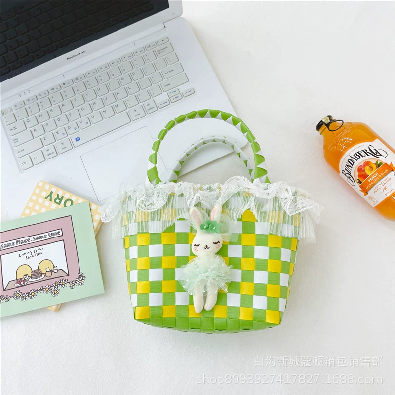 Storage system, small basket, woven small bag, handheld beach shoulder bag