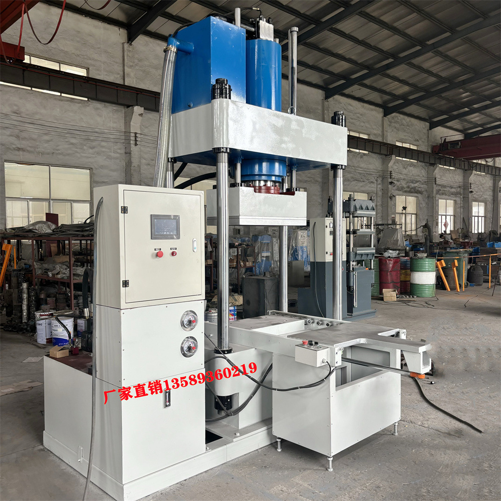 厂家直销150T上压式液压机  PLC触摸屏分段压力全自动油压成型机