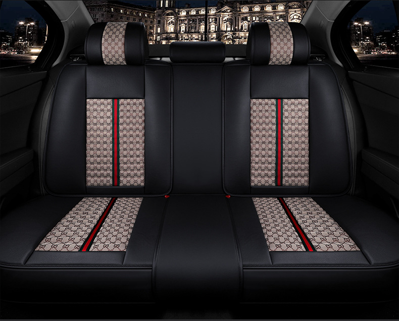 Cross-Border Car Seat Cover, Universal for All Seasons, Fully Enclosed Universal Cushion Cover, Comfortable and Breathable Car Interior Cushion Seat Cover