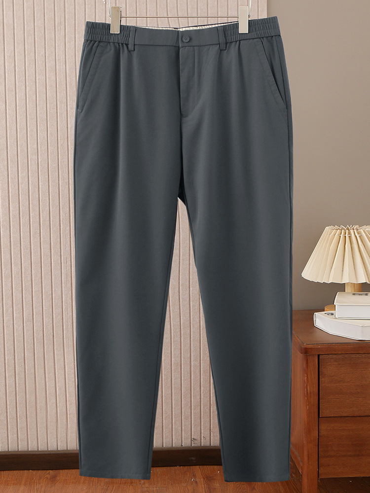 Summer thin solid color colored breathable trousers
