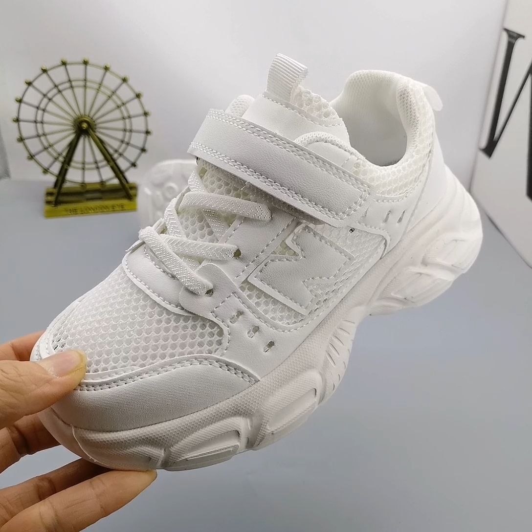 Junio 32 - 37 yardas red nueva zapatos blancos 5 - 12 años de edad zapatos de deporte transpirables zapatos de carrera suela ligera