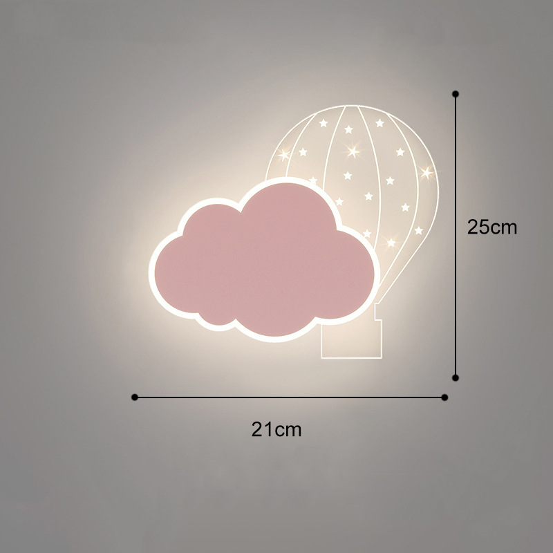 Niños creativos dormitorio noche lámpara de pared acrílico niños y niñas dormitorio decorativo lámpara de pared de dibujos animados lámpara de pared decorativa