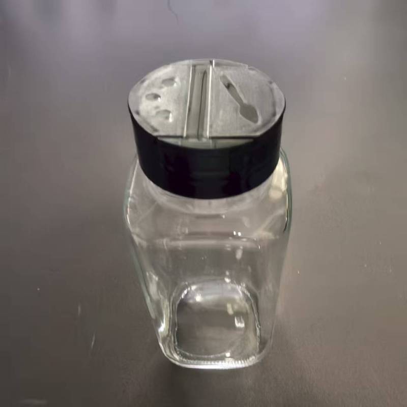 キッチン用正方形ガラス調味料瓶 密閉防湿 バーベキュー調味料瓶 アマゾン ペッパーパウダー クミンパウダー 調味料入れ|undefined