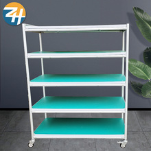 厂家直供精益管物料车 丝杆轮精益管车间移动五层工具周转台车