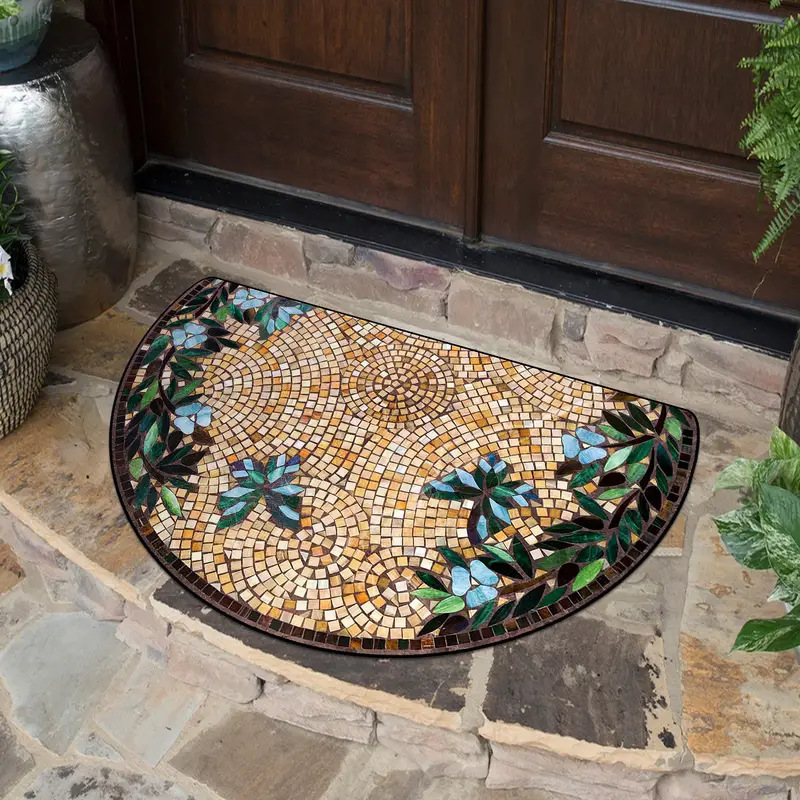 Cross-Border Amazon Temu Best-Selling Semi-Circular Crystal Velvet Floor Mats for Entry, Stain-Resistant, Wear-Resistant and Easy-Care Door Mats Can Be Shipped on Behalf of Others Cross-Border Amazon Temu Best-Selling Semi-Circular Crystal Velvet Floor Mats for Entry, Stain-Resistant, Wear-Resistant and Easy-Care Door Mats Can Be Shipped on Behalf of Others