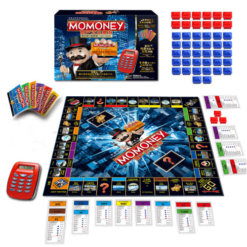 King of Real Estate Children's Game Chess Deluxe Edition Desktop Game Chess Super World Tour Credit Card Machine Puzzle Board Game