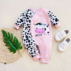 2020年新款春秋裝牛年寶寶的新裝哈衣連體衣爬服生肖牛