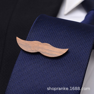 Men's Tie Clip with Beard Design, Formal Wedding Fashion Creative Coffee Color Pin Buckle, Women's Clip Decoration Niche