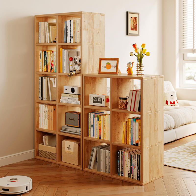 All Solid Wood Partition Cabinet Storage Rack Floor-Standing Bookcase Half Wall Living Room Cabinet Storage Entrance Sofa Side Bedroom Bookshelf