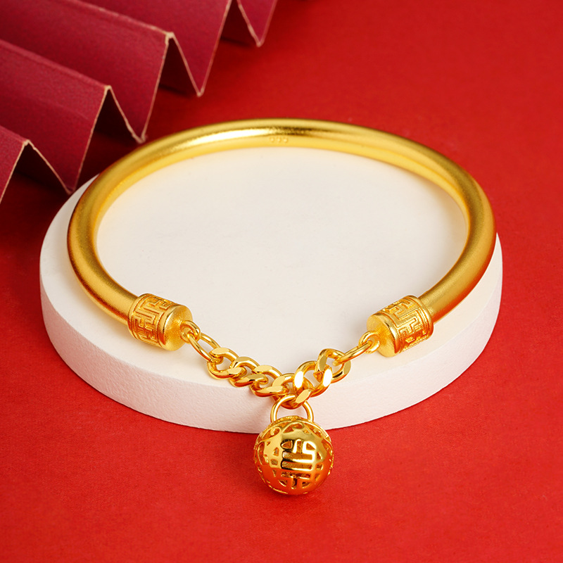 Antiguo Patrimonio Palacio Campana pulsera Hortensia Moda Nacional de las mujeres elegante pulsera chapada en oro estilo chino exquisito Pequeño Libro Rojo mismo estilo