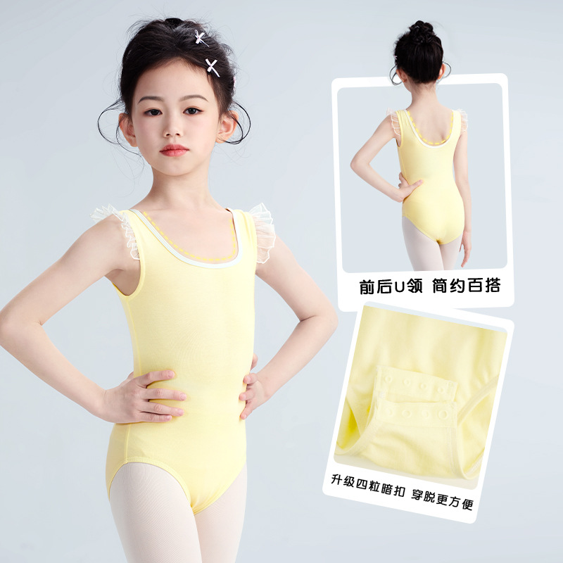 Ropa de baile para niños, ropa de prueba de chaleco lindo de algodón de verano, delgado, delgado, fresco y cómodo traje de baile étnico de una pieza