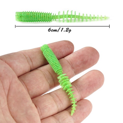 Floating matsutake needle tail 6cm/1.2g upside down fishing lure soft bait Ned soft worm bait black pit bass mandarin fish