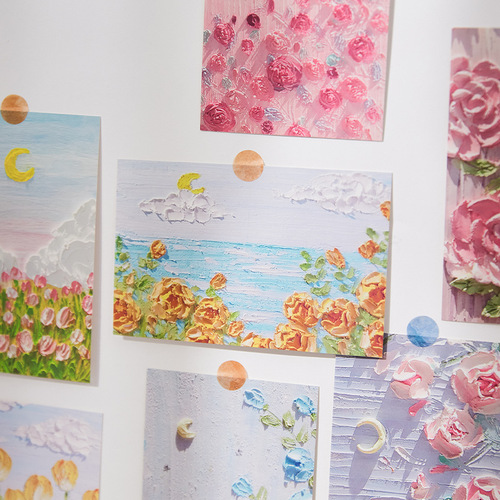 Morning Postcards, Breeze Letters Series, High-Looking Popular Oil Paintings, Literary and Fresh Greeting Cards, 30 pieces included