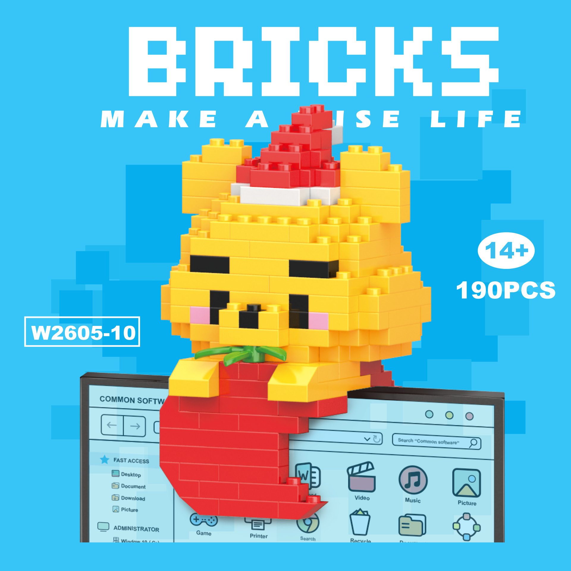 Compatible con los bloques de construcción de micropartículas de Lego, muñecas de dibujos animados, juguetes de rompecabezas para niños, puestos transfronterizos al por mayor