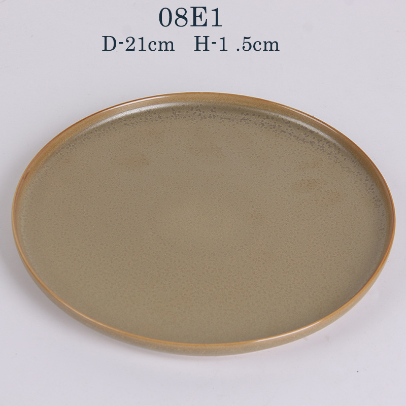 Asa Comercio exterior profundo y superficial placa redonda de cerámica Hotel hogar plato de cerámica plato de fruta ensalada placa occidental Placa de carne