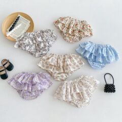 ins0-2歲夏季嬰兒韓版超萌蛋糕裙褲童裝女寶寶碎花包屁褲周歲禮服