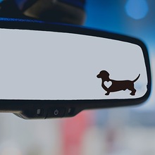 腊肠犬2件对装汽车后视镜贴纸化妆镜贴车身车窗贴跨境外贸