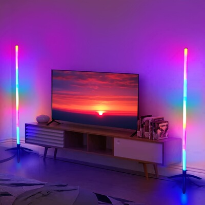rgb Warm White led Corner Floor Lamp Multi Color Changing|ms