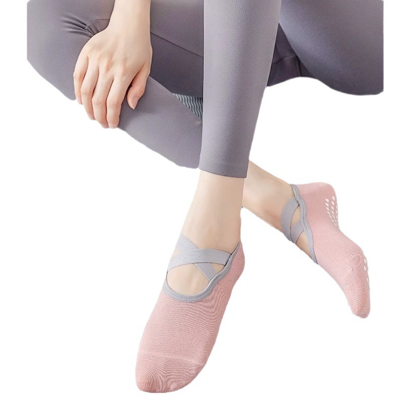 Носки для йоги, женские носки, хлопковые профессиональные Нескользящие силиконовые спортивные носки для занятий спортом для начинающих и пилатеса