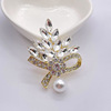 Crystal, brooch from pearl, high-end pin lapel pin, fashionable jacket, accessory