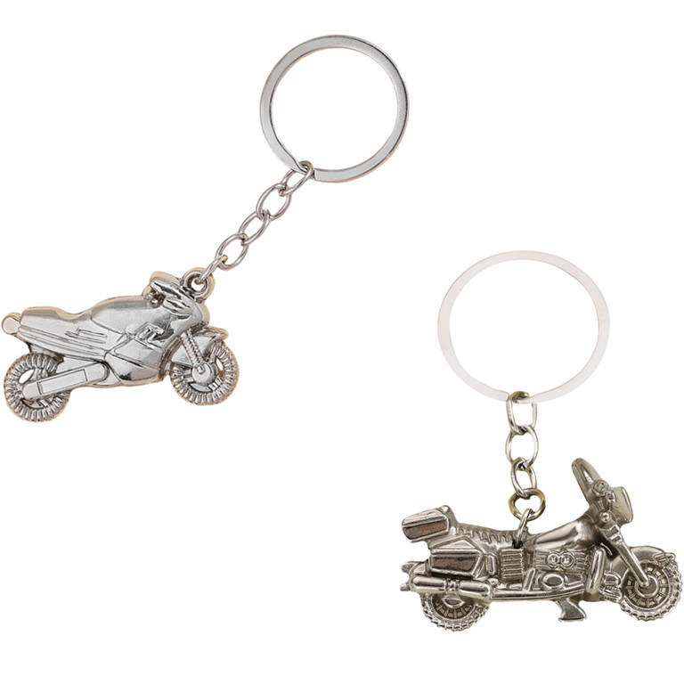 Foreign Trade Explosions Creative Cartoon Motorcycle Keychain Personality Simulation Harley Motorcycle Locomotive Keychain Pendant