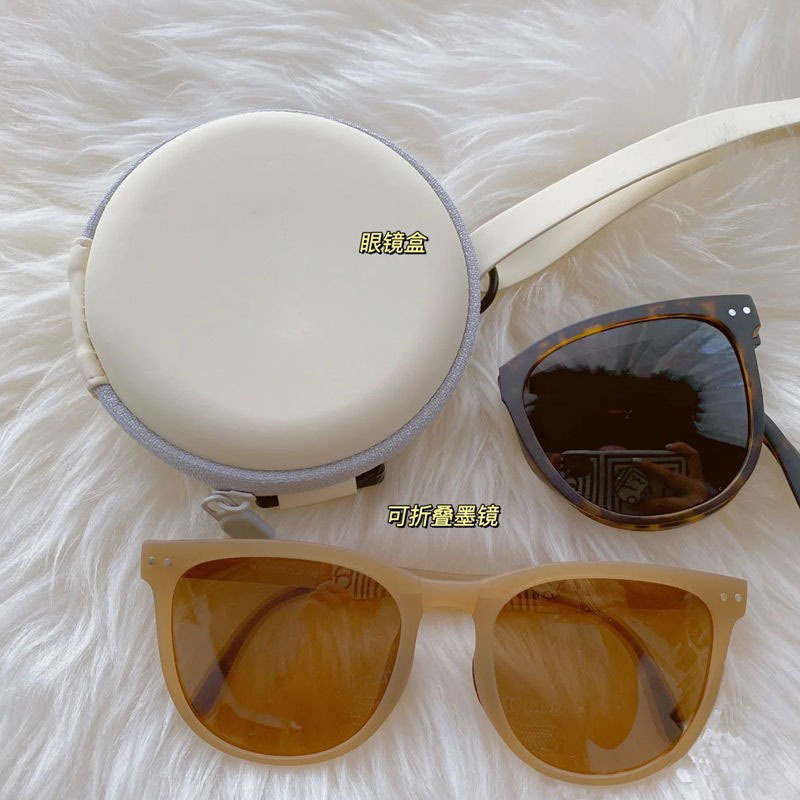 Gafas de sol transfronterizas TikTok Kuaishou Xiaohongshu, protección UV para hombres y mujeres, gafas polarizadas, ligeras y plegables