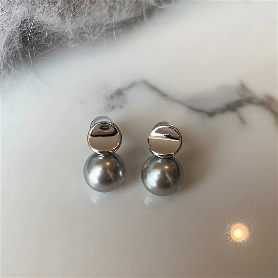 Earrings from pearl, small design ear clips, silver 925 sample