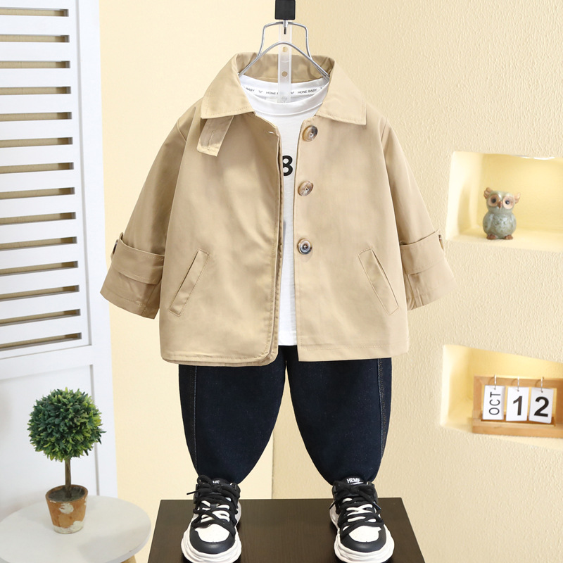 7100 chaqueta hermosa para niños, cortavientos de primavera y otoño para niños 2025 nueva chaqueta de moda, ropa de niño de todo fósforo para bebés