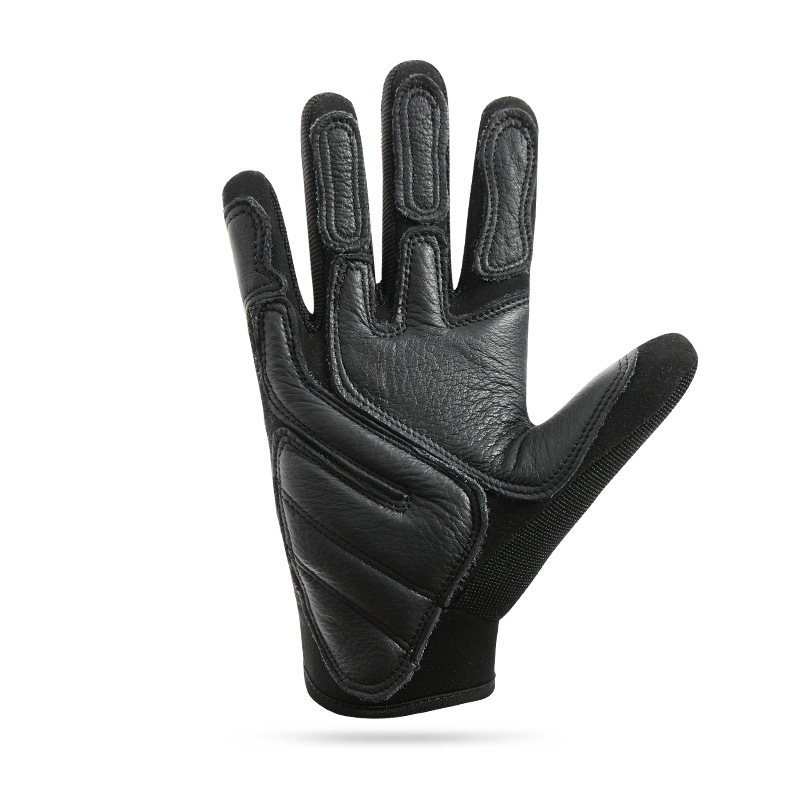 Guantes de caída de cable al aire libre cuero de vaca caída rápida entrenamiento de fitness cuerda gota de deslizamiento equipo antideslizante resistente al desgaste engrosada almohadilla de La Palma