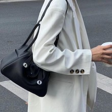 TC头层牛皮半手工蜡线琳迪包真皮女包经典医生包单肩包通勤手提包