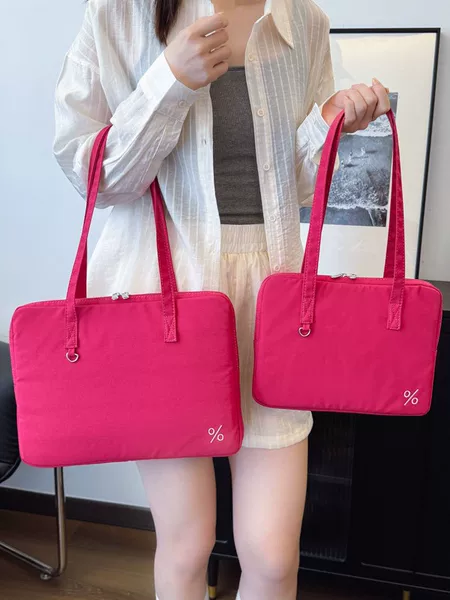 Korean-style new solid color simple handbag/shoulder laptop bag 14inch iPad 11inch protection