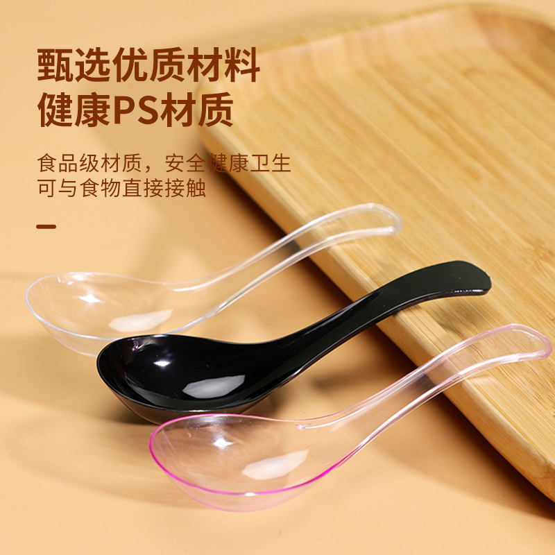 塑料勺子一次性冰粉水果撈刀叉食用叉子沙拉輕食打包長柄加厚叉勺