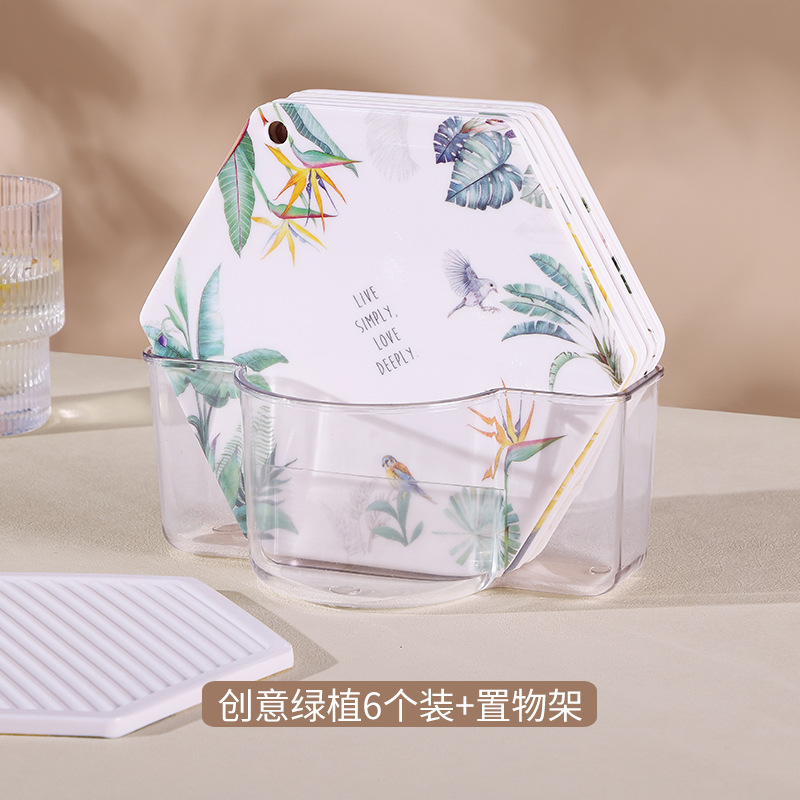 창의적인 녹색 식물 6팩 - 육각형