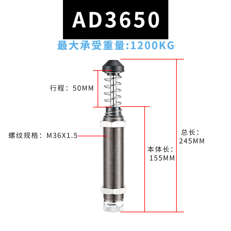 油圧緩衝器油圧ロボット部品ダンパーac/ad/acd/hr/sr/rb/rbc規格がそろっている|undefined