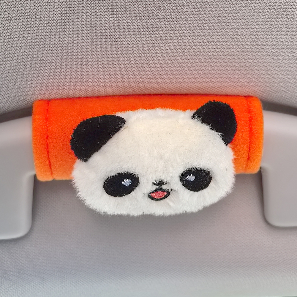 Cute panda de dibujos animados mango de automóvil mano de freno de mano de automóvil general mango de puerta interior guante de techo