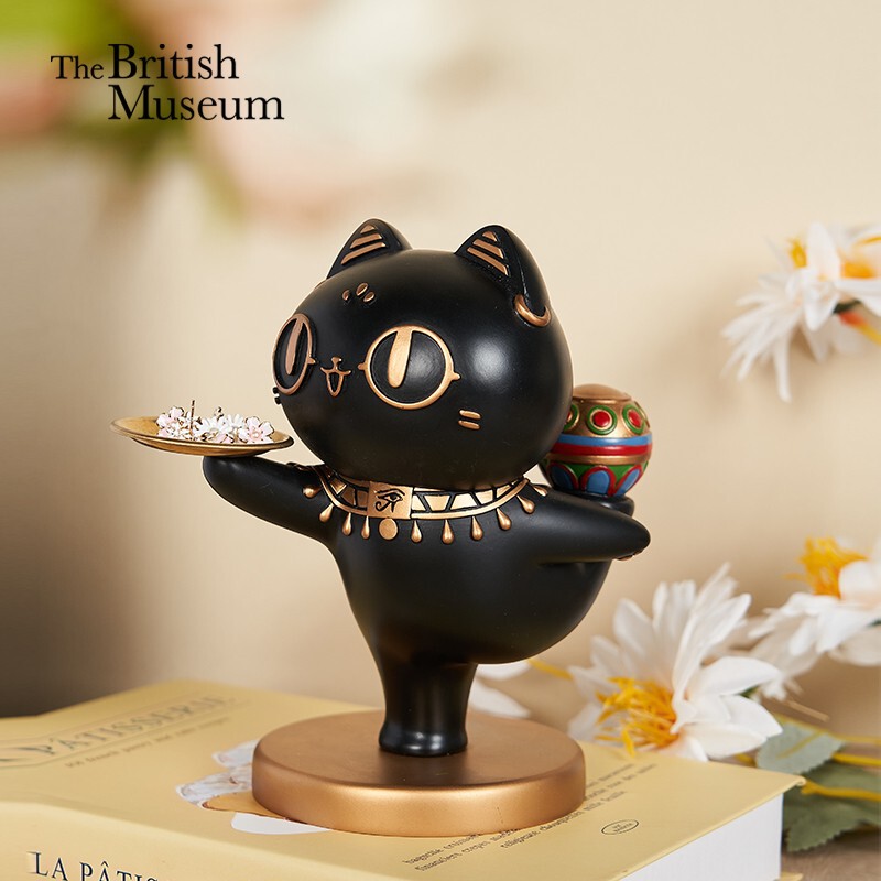 British Museum Gaia Buster Series Yoga Cat Storage Ornaments