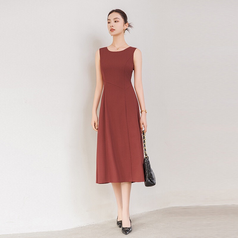 Cross-Border Supply, In-Stock, Sleeveless Dress, Vest Dress, Mid-Length Dress, Waist-Cinching, Slimming, Elegant, Little Black Dress Cross-Border Supply, In-Stock, Sleeveless Dress, Vest Dress, Mid-Length Dress, Waist-Cinching, Slimming, Elegant, Little Black Dress