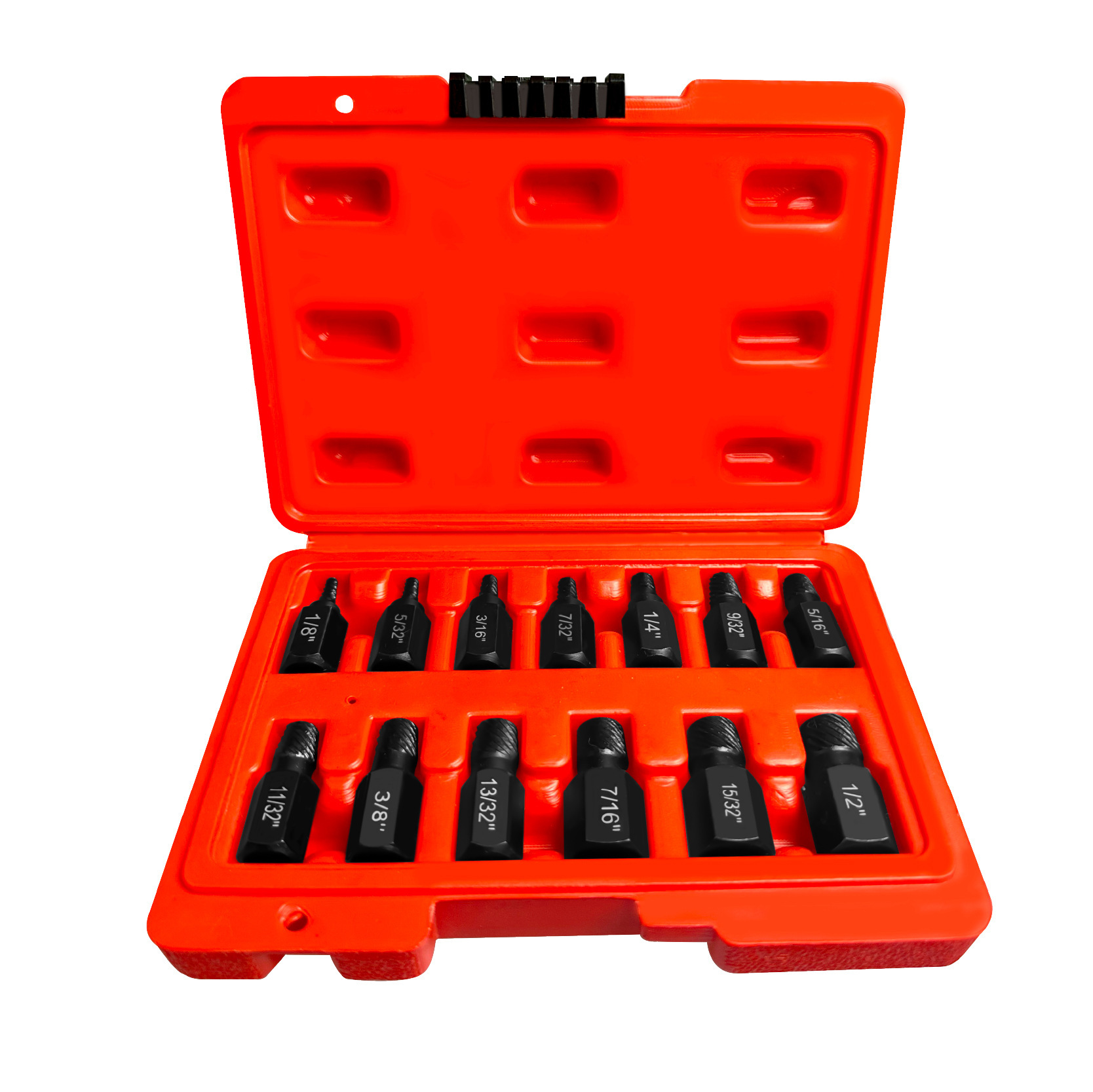 13pc螺母取出器破损残缺螺母取出器六角螺母拆除套筒组套工具