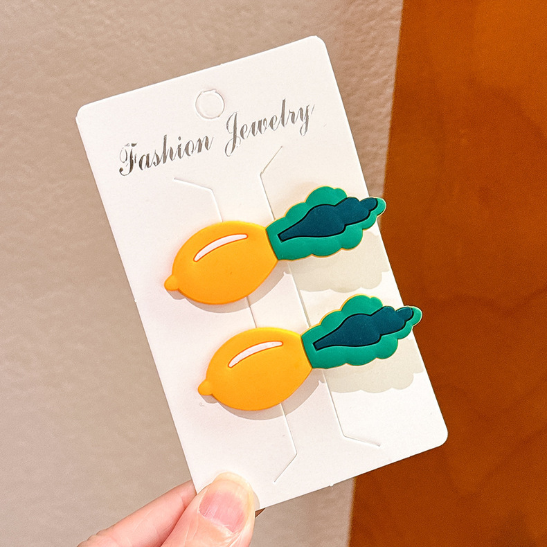 Women's Sweet Cactus Fruit Carrot PVC Soft Rubber Hair Clip display picture 7