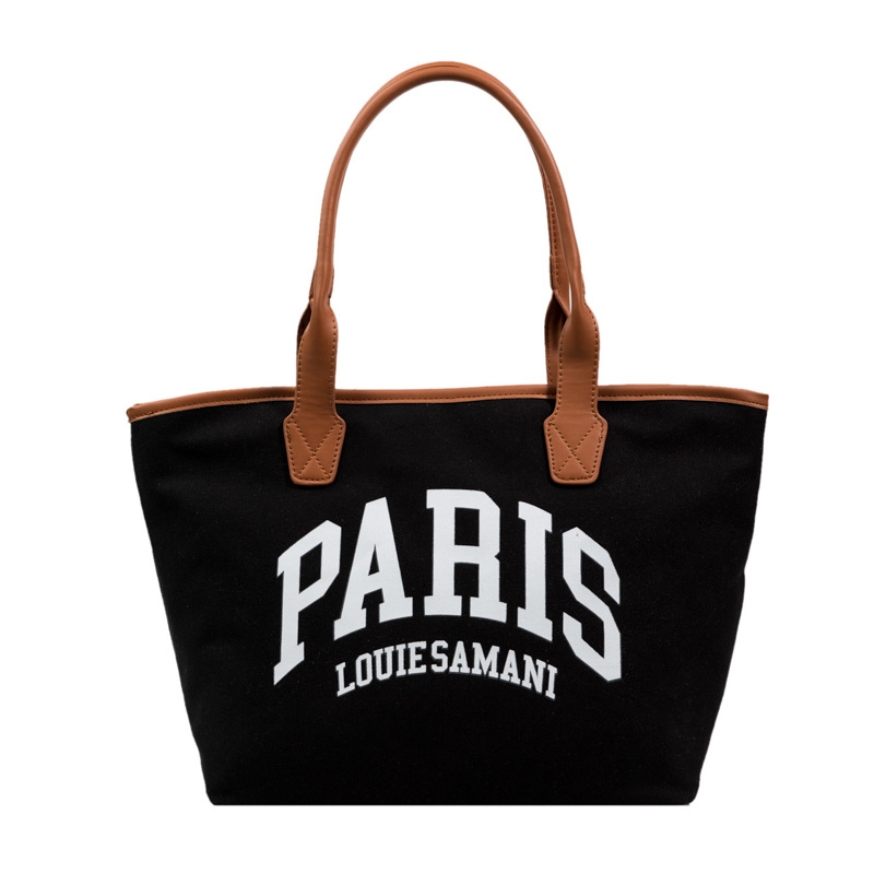 Ležérní plátěná velká taška pro ženy 2023 nová trendy módní velkokapacitní taška přes rameno jednoduchá trendy taška tote_voghion.com