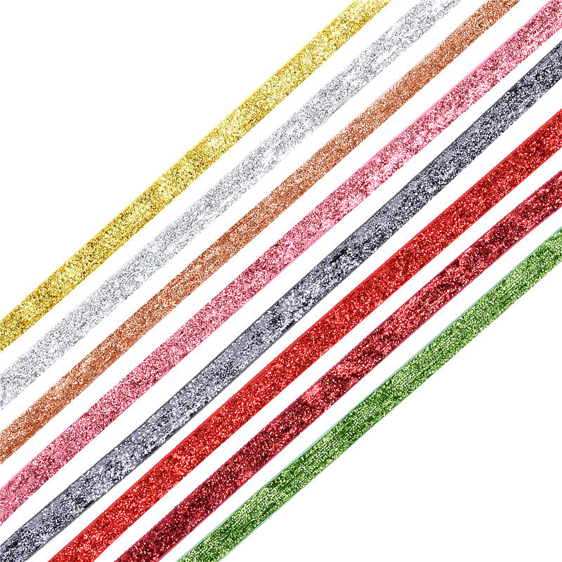 1cm transfronterizo color champaña cebolla cinta de terciopelo baile vestido de boda etapa brillante oro plata cebolla cinta de flojo 20 metros