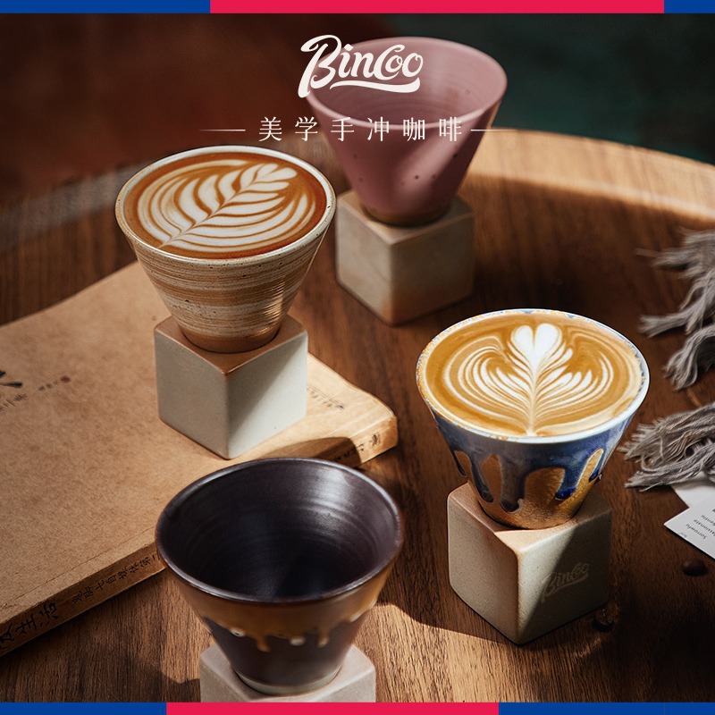 Bincoo Galaxy Creative Coffee Cup Japanese Retro Coarse Porcelain Latte Art Cup Ceramic Tea Cup Mug 