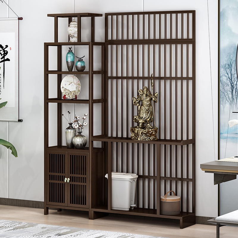 Nuevo estilo chino pantalla partición gabinete estante sala de culto escritorio entrada gabinete interior Oficina partición estante