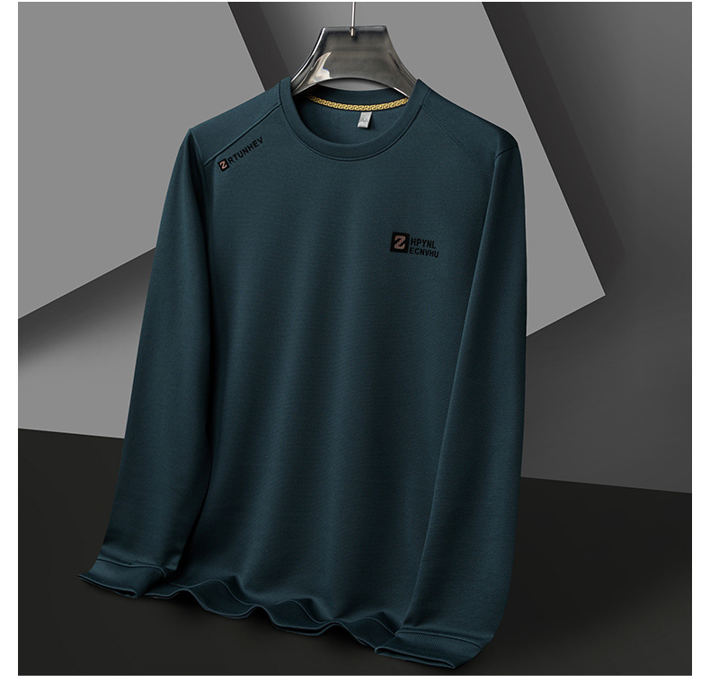 Herren Langarmshirt Rundhals Langarm Pullover Für Männer_voghion.com